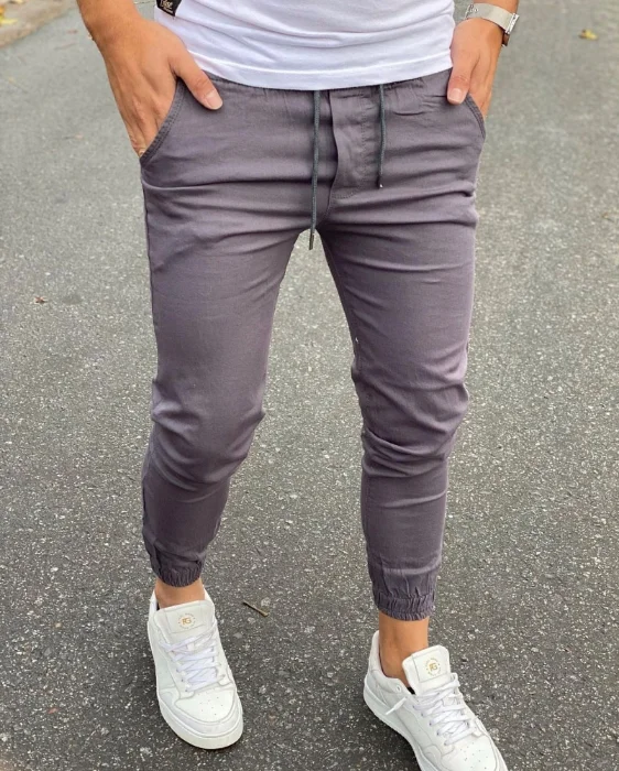 Joggers Gris Elastizado