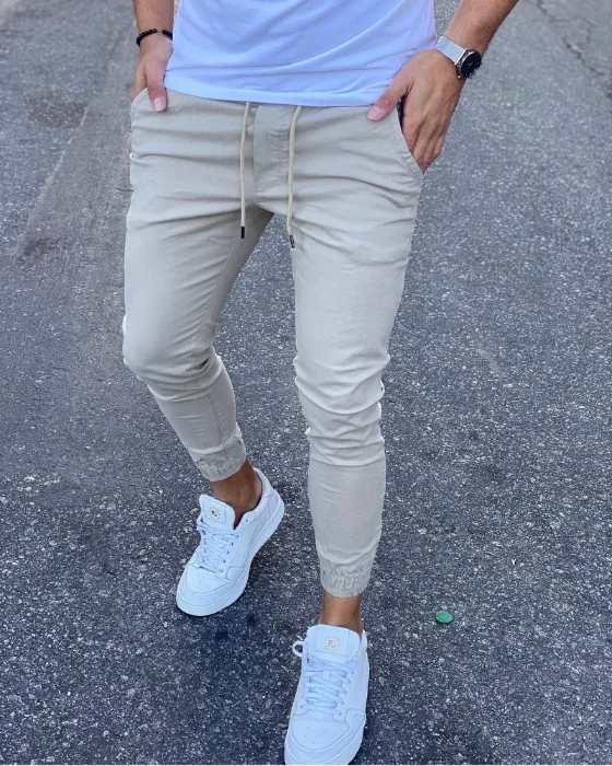 Joggers Beige Elastizado