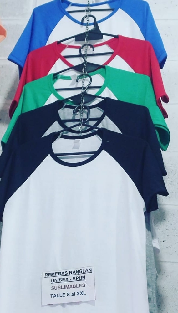 Remeras Spun Poliester Manga Ranglan - Imagen 2
