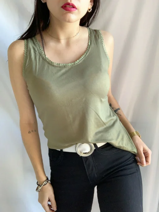 Musculosa Modal Viscosa C/ Puntilla