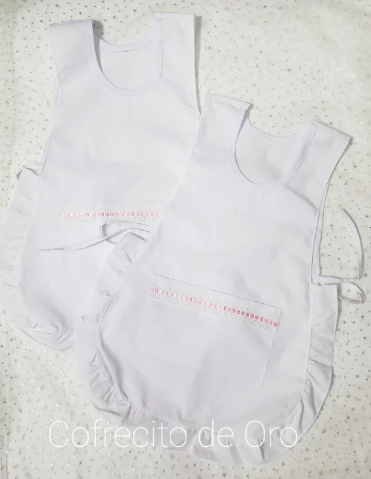 Ponchos Blancos de Nena Con/rosa