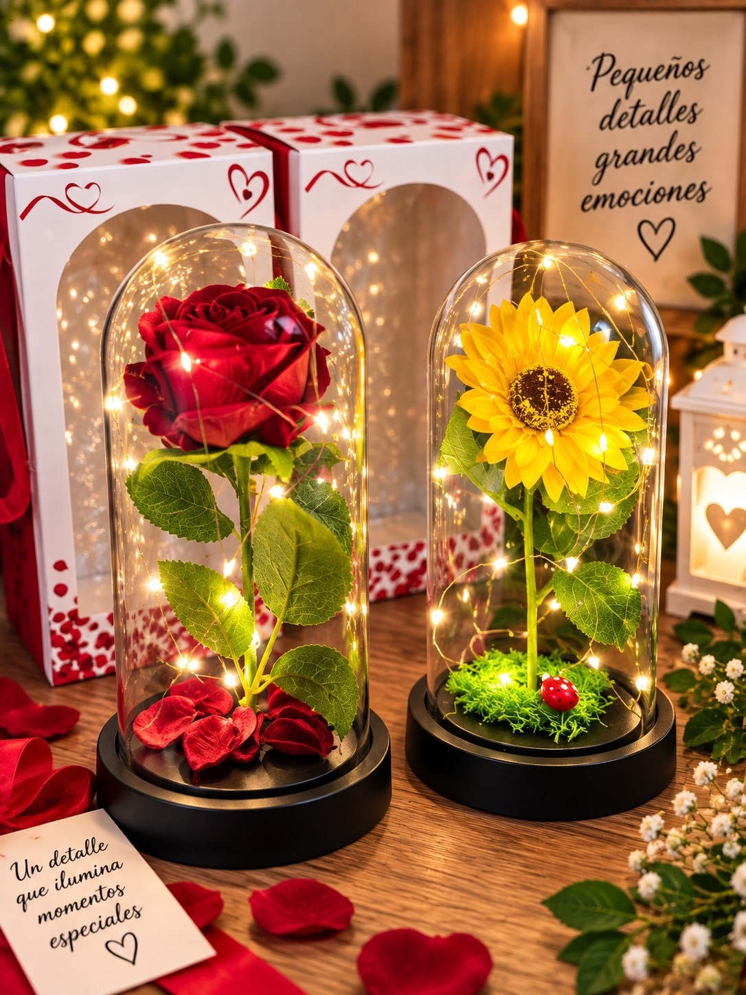 Cápsulas con Luz en Girasol Ó Rosa - Imagen 4