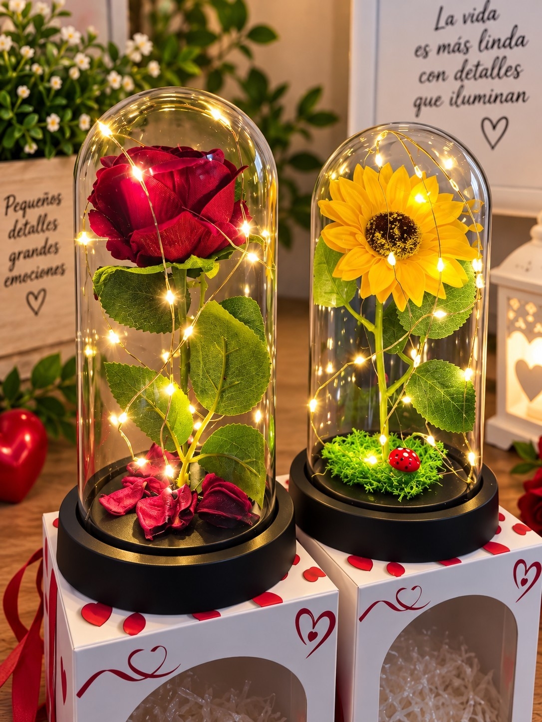 Cápsulas con Luz en Girasol Ó Rosa - Imagen 5
