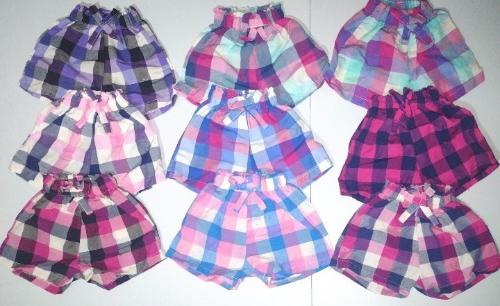 Shorts a Cuadros para Bebe y Beba