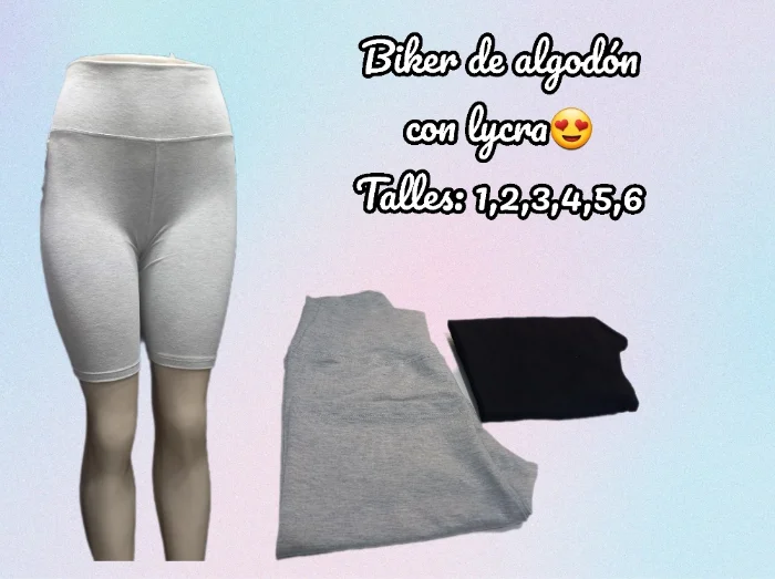 Biker de Algodón  con Lycra