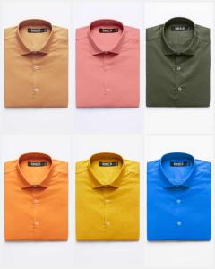 Camisa Lisa Elastizada Ajustada - Miniatura 4
