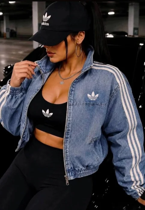 Jean Campera  Cierre Colores Adi Das Tres Tiras Bomber