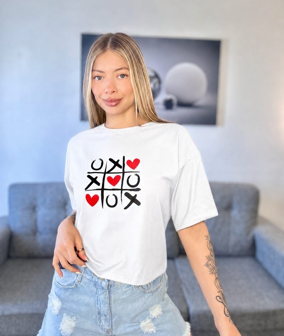 Remera 24/1 Peinado Crop Boxy - Imagen 4