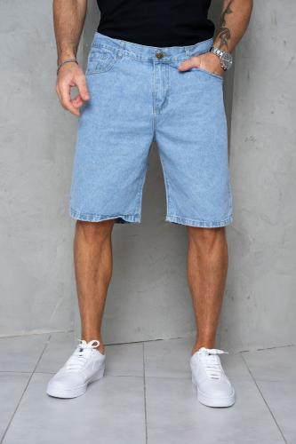 Bermudas Jeans Corte Clásico Celeste