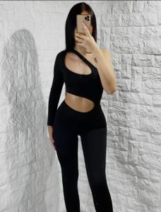Catsuit "premium " Dama Lycra Negro - Miniatura 3