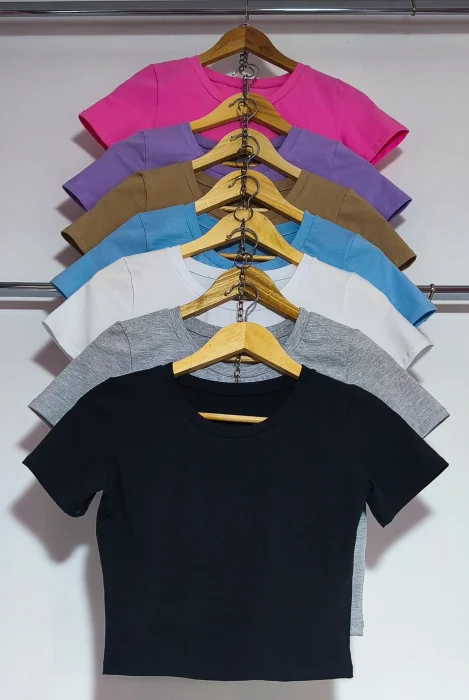 " Remera Básica Baby Tee ) Algodon con Lycra