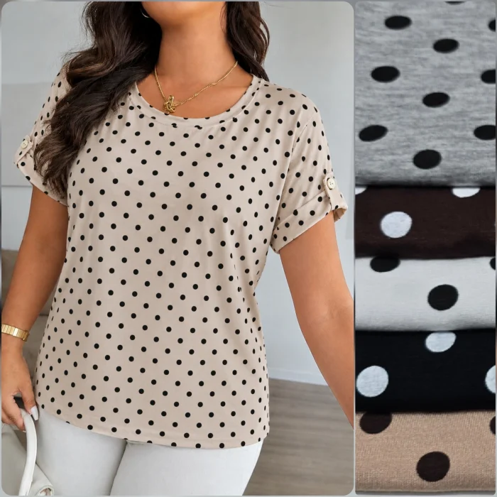 Remera de Modal con Lunares