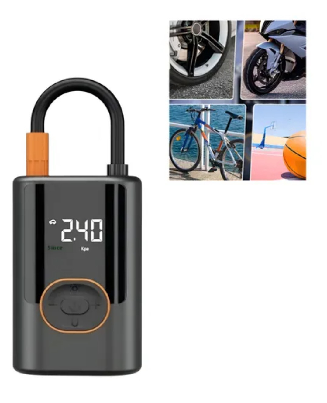 Mini Compresor Inflador con Linterna Recargable - Imagen 1