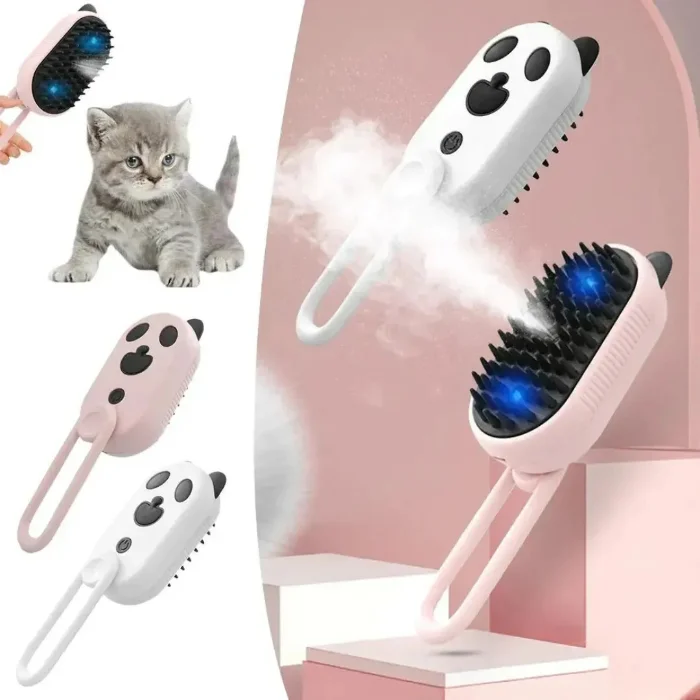 Cepillo a Vapor con Luz Uv para Mascotas