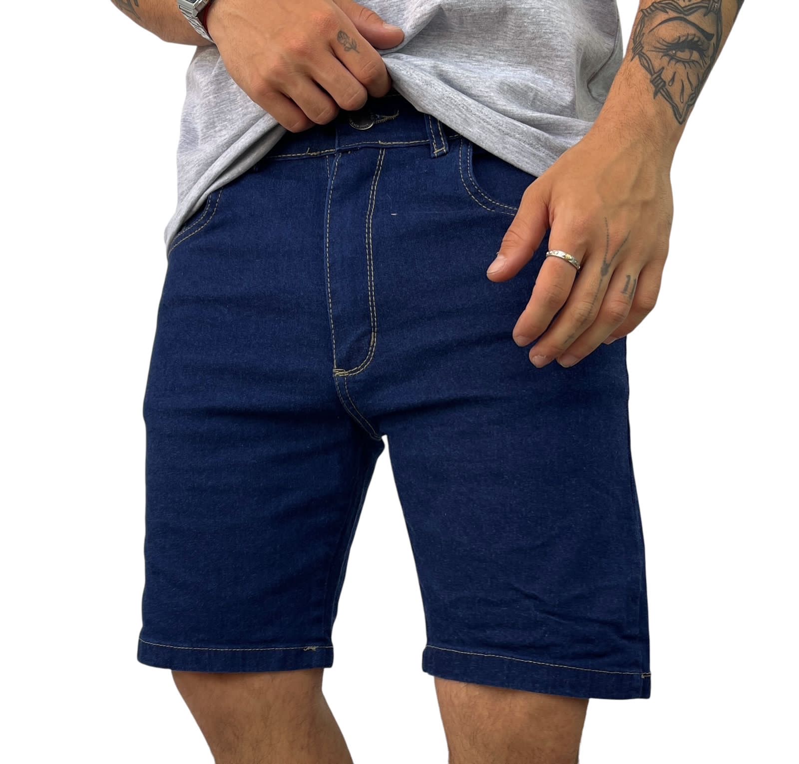 Bermudas Jeans Premium Hombre Azul Elaztizados - c36bf04a-a765-401b-b4d5-703adddacbee.jpeg