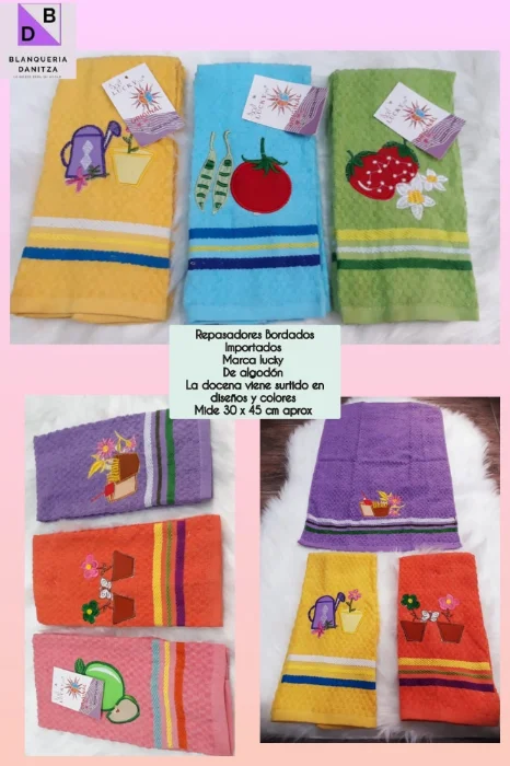 Repasadores Bordados Lucky Importados