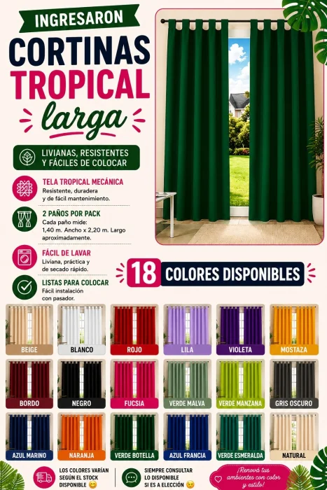Cortina Tropical Larga