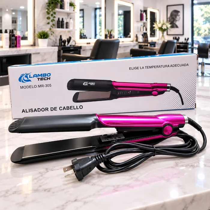 Plancha Alisadora con Regulador de Temperatura Lambo Tech