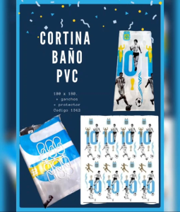 Cortinas de Baño de la Selección Argentina Pvc - Miniatura 5