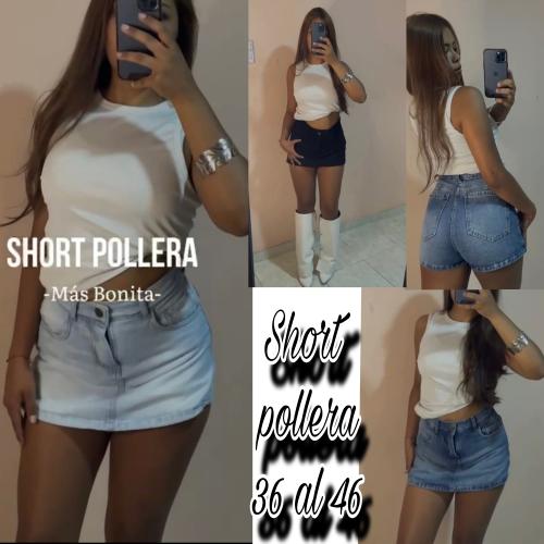 Short Pollera en 4 Colores del 36 al 46 X Curva $ 12,000 X Mayor $ 14,000