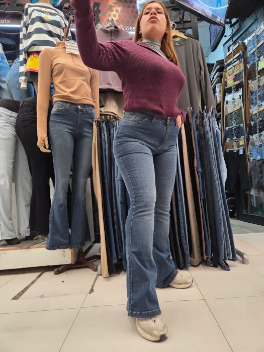 Jeans Oxford Azul  de Mujer del 36 al 50  X 2 Curvas a $16,000 C/u