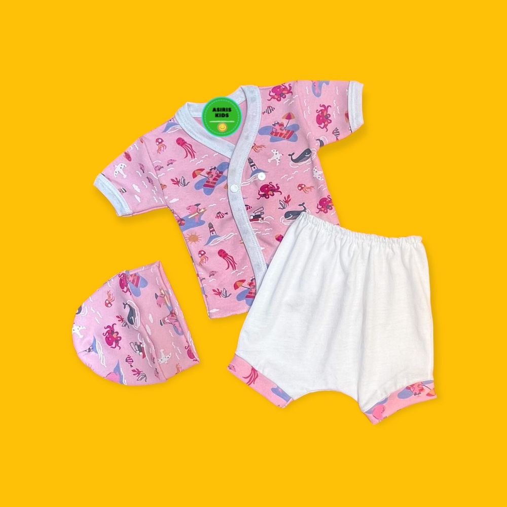Set Batita, Gorrito y Short de Algodon - Imagen 2