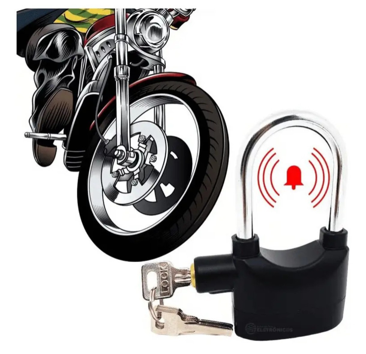 Candado Reforzado con Alarma - Imagen 3