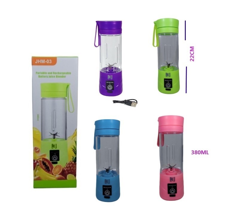 Mini Licuadora Recargable 380ml 6 Aspas - Imagen 8