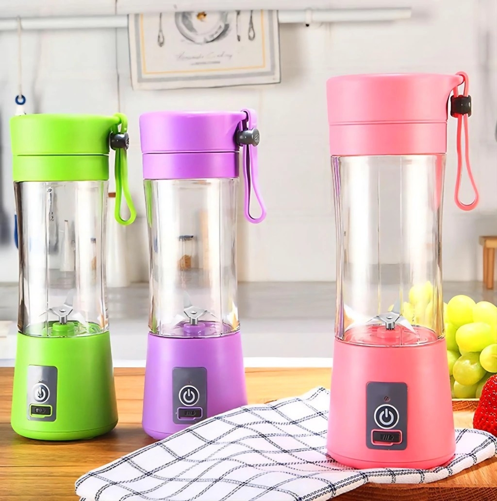 Mini Licuadora Recargable 380ml 6 Aspas - Imagen 3