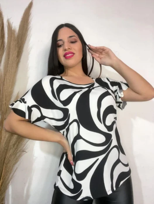 Remeron Manga Volado Estampado