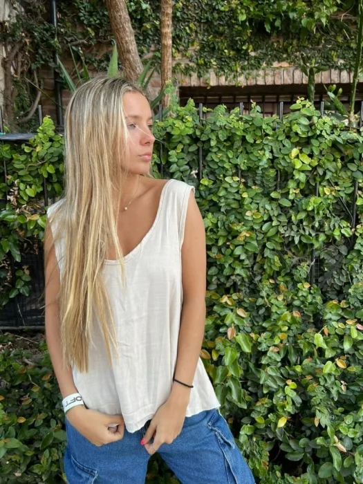 Musculosa Lino sin Volado