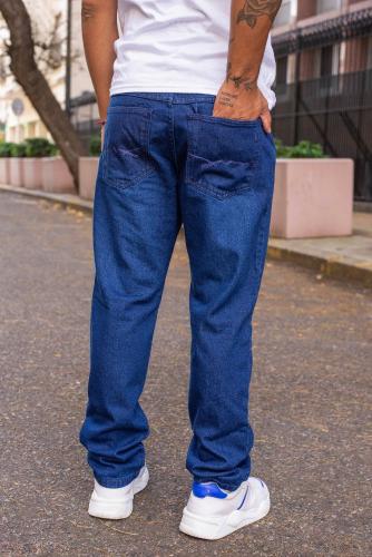 Jean Semi Recto Azul Localizado Hombre - Miniatura 2