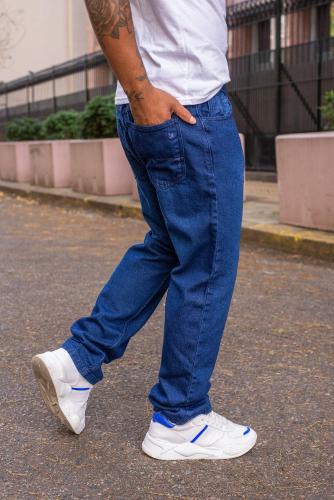 Jean Semi Recto Azul Localizado Hombre - Miniatura 3