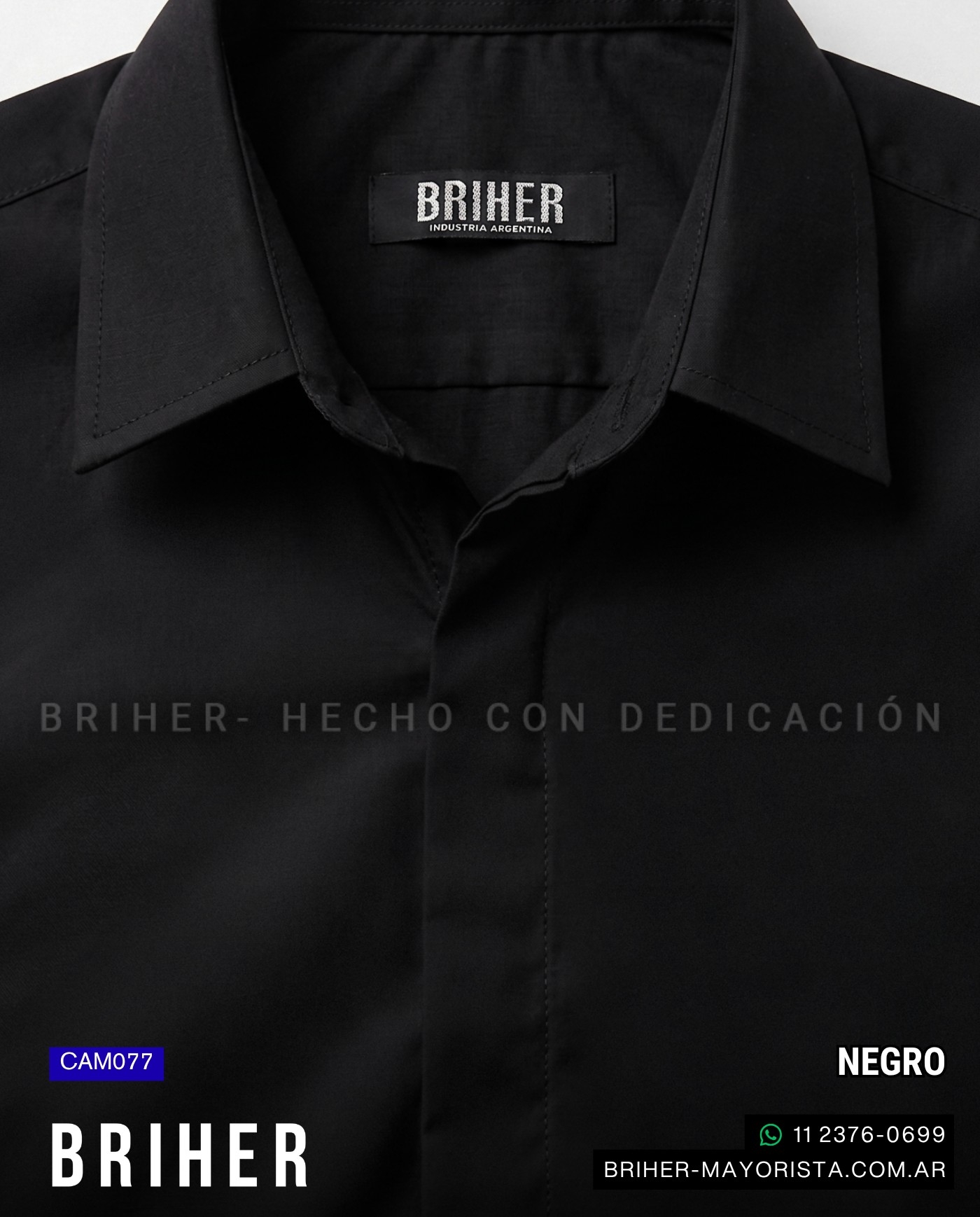 Camisa de Vestir con Tapa Botón - Imagen 6