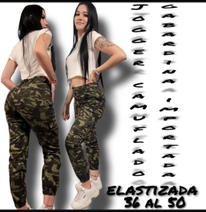 Jogger Camuflado de Gabardina Importada X Curva $ 15,000 X Mayor $ 16,000
