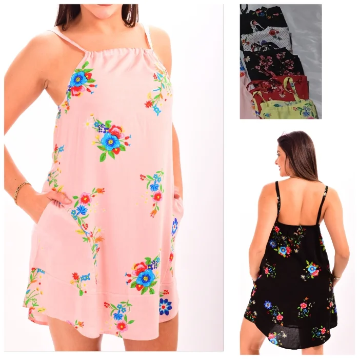 Vestido Fibrana con Bolsillo
