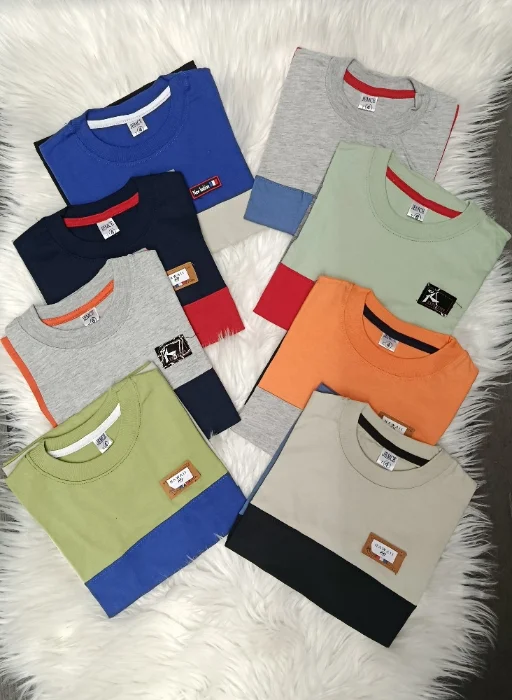 Remeras Tricolor Algodon Peinado  de Varon