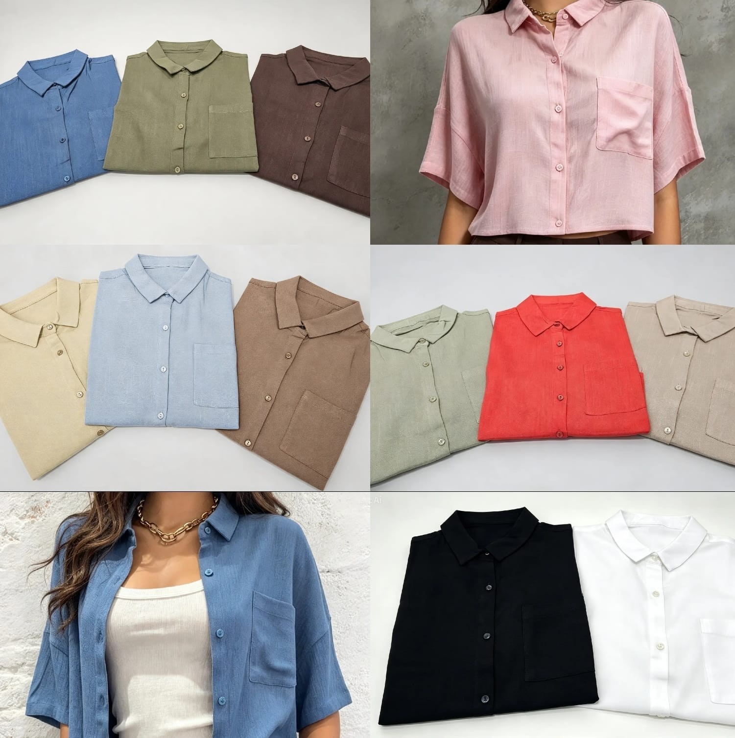 Camisa Crop de Lino - Imagen 2