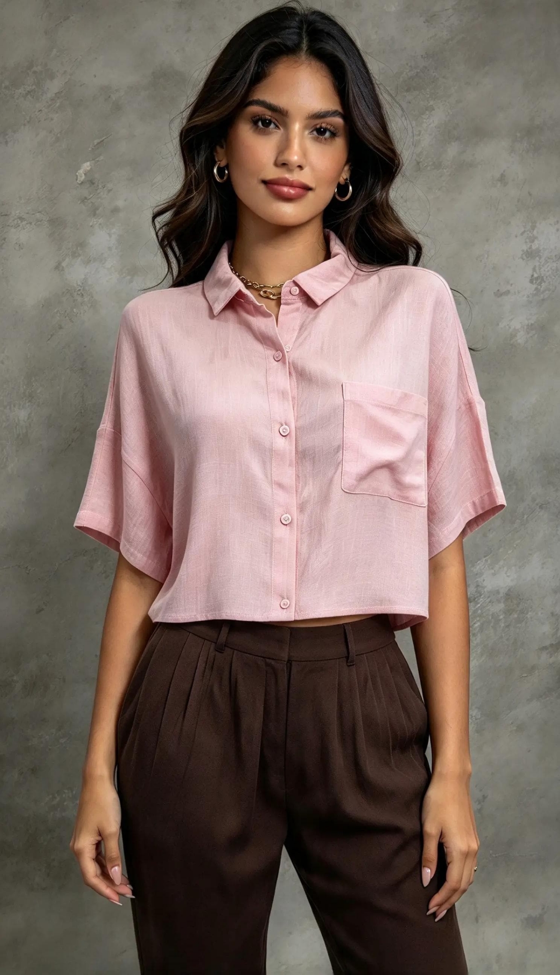 Camisa Crop de Lino - Imagen 3