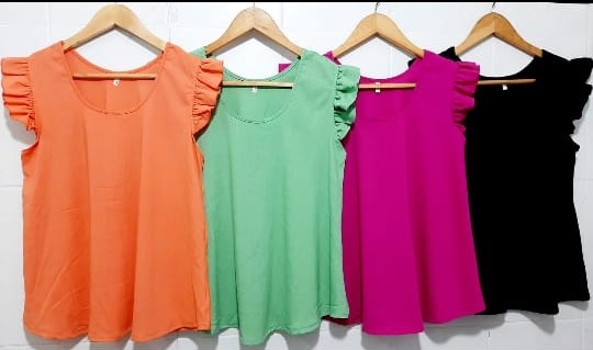 Blusa de Lino con Volado - Imagen 2