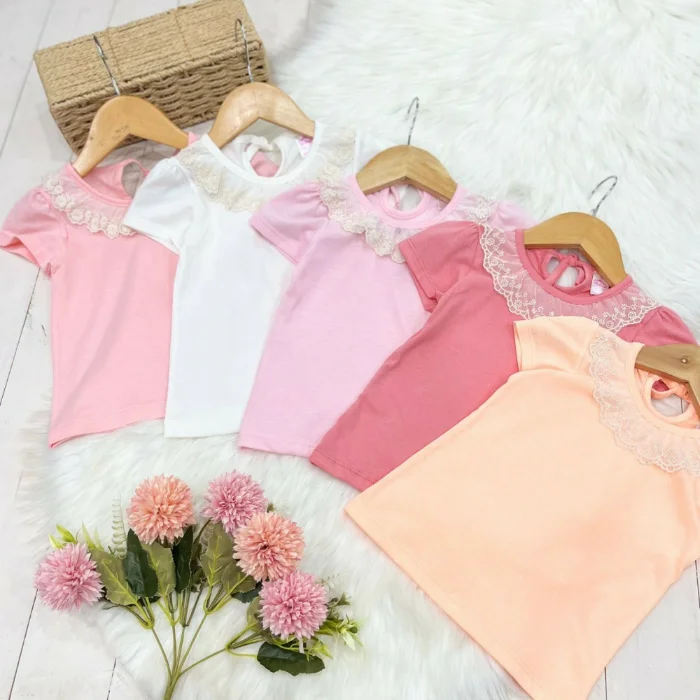Remera con Puntilla de Broderie Bordado