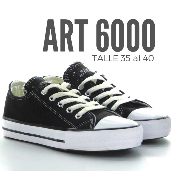 Zapatilla de Lona Estilo Converse (art 6000)