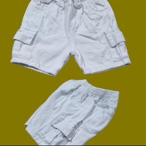 Bermuda Bebe Mom Cargo Blanco