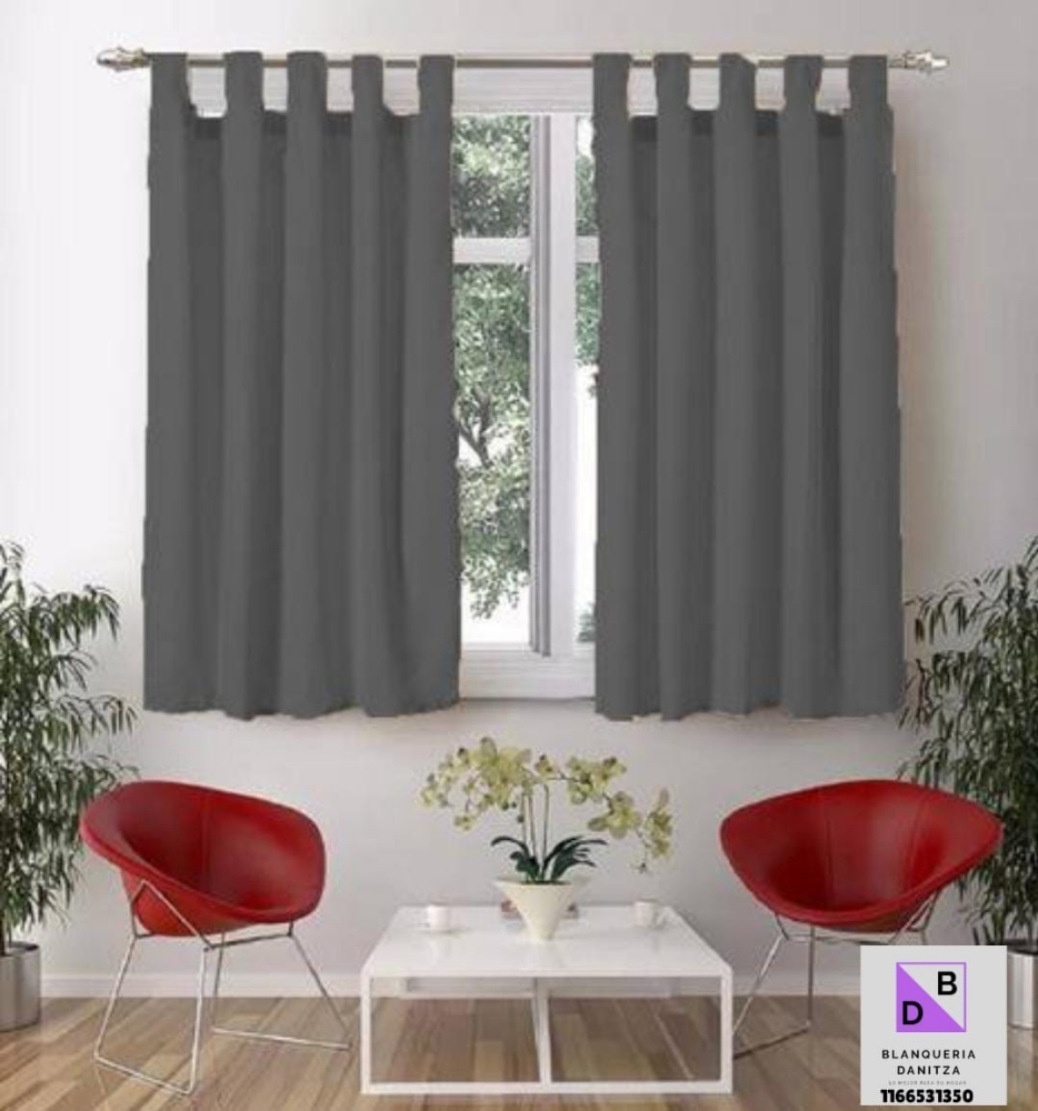 Cortinas de Ambiente Lisas Medianas Tropical - Imagen 2
