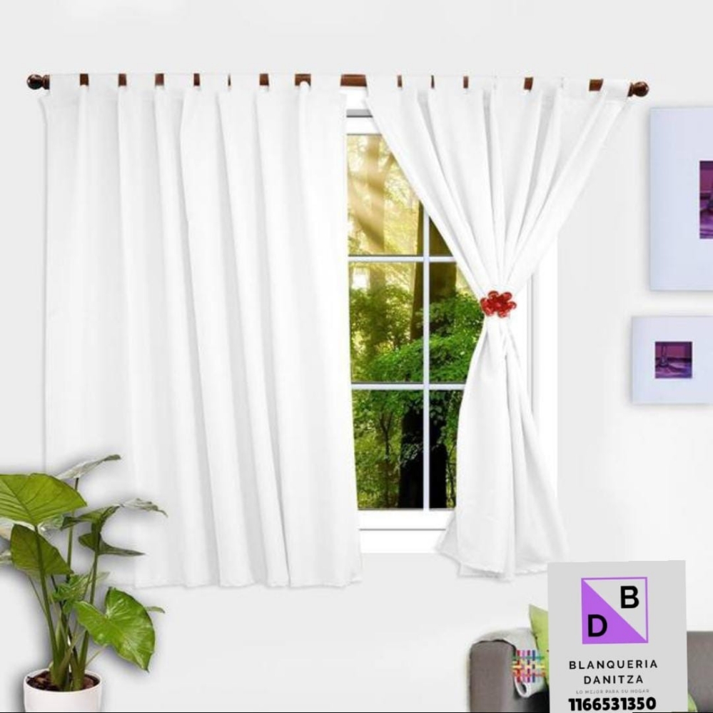 Cortinas de Ambiente Lisas Medianas Tropical - Imagen 6
