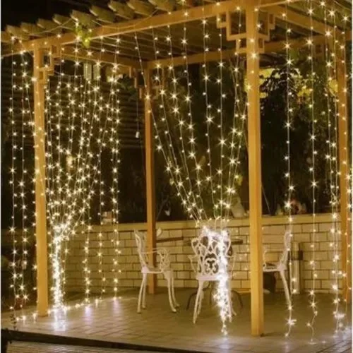Cortina Navideña 300 Led de Luz Cálida