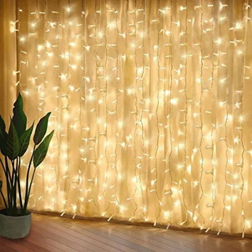Cortina Navideña 300 Led de Luz Cálida - Imagen 3