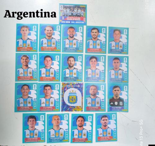 Figuritas del Mundial por Equipo Completoy Extras