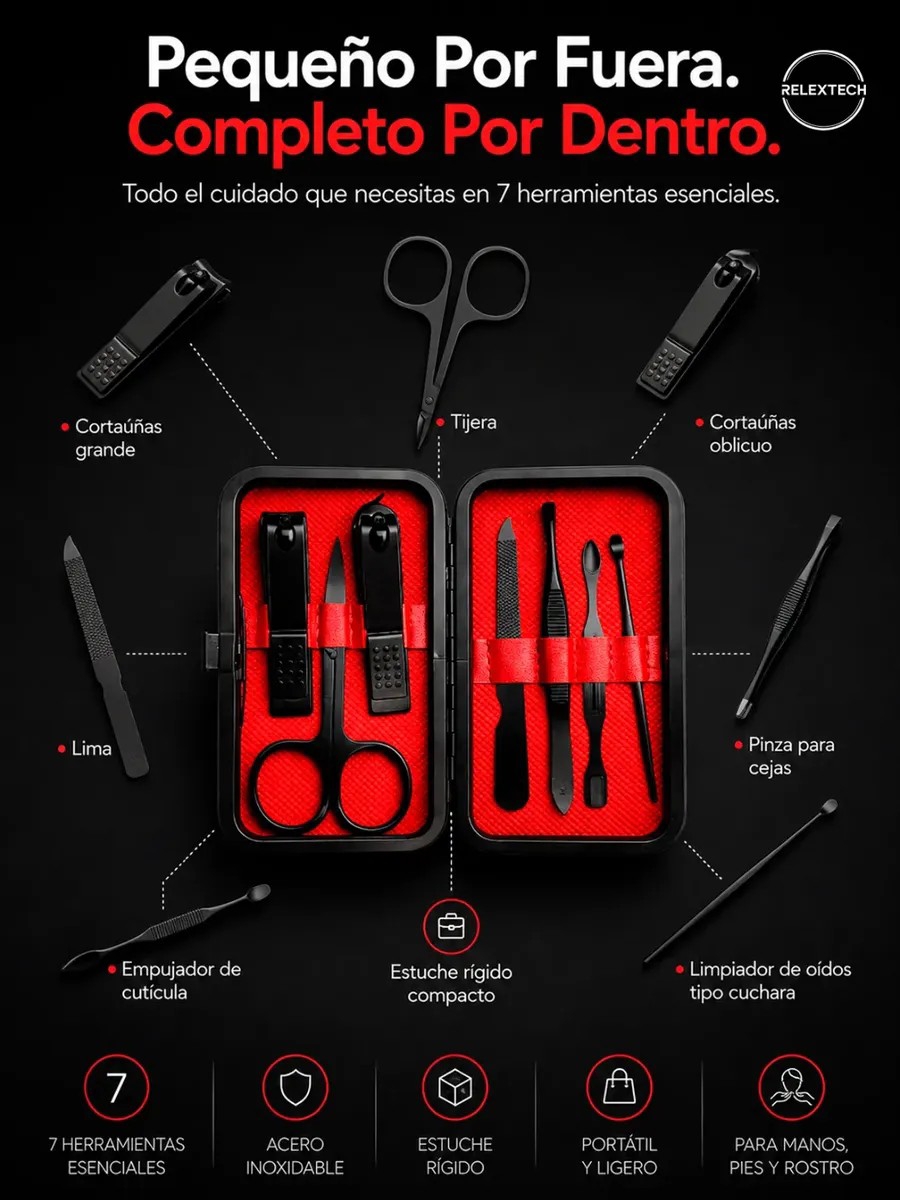 Kit de Manicura 7 Piezas con Estuche - Imagen 2