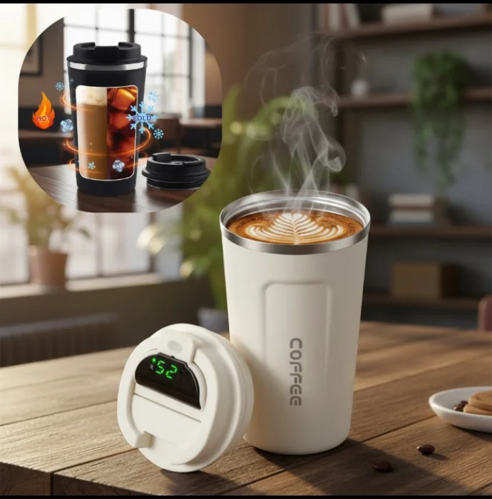 Vaso Termico 500 Ml Acero con Visor Táctil